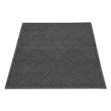 EcoGuard Diamond Floor Mats, Rectangular, Charcoal Gray Carpeted Surface, 24" x 36"