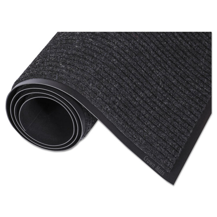 Needle-Rib Wiper/Scraper Mat, Rectangular, Charcoal Gray Ribbed Surface, 48" x 72"