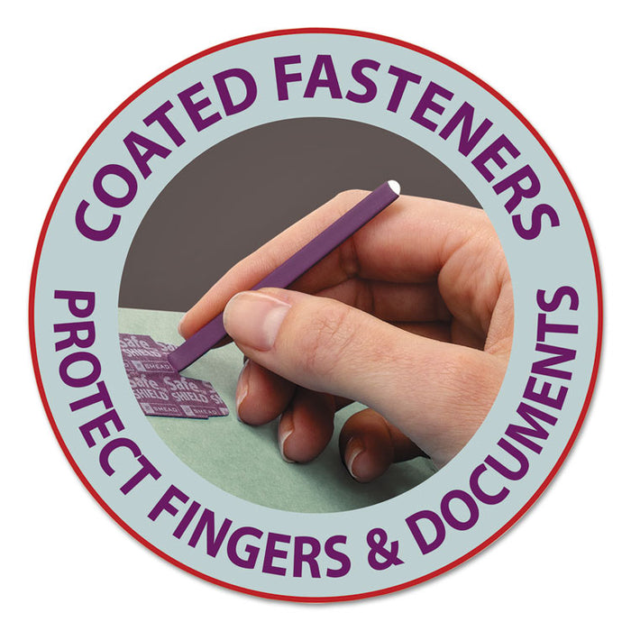 Recycled Pressboard Fastener Folders, 2/5 Tab: R of C, Expands 2", 2 SafeSHIELD Fasteners, Letter Size, Gray-Green, 25/Box