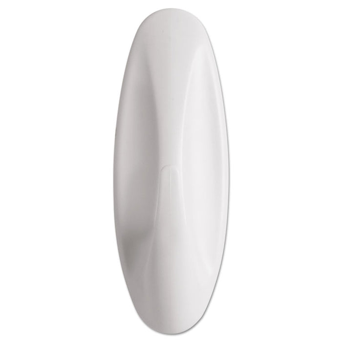 Large Utility Hook, Plastic, White, Supports 5 lb