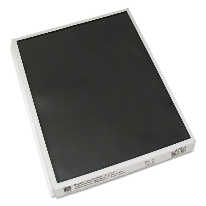 Magnetic Cubicle Keepers Display Holders, 9.2 x 11.69, Magnetic Mount, Clear, 25/Pack