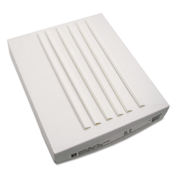 Slide 'N Grip Binding Bars, 40-Sheet Capacity, 11" x 0.25", White, 100/Box