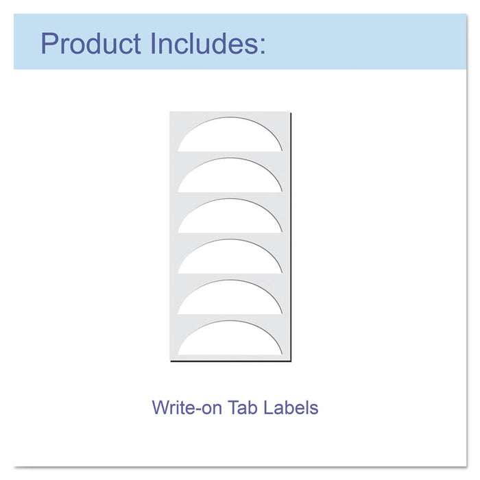 Expanding Files, 1.63" Expansion, 7 Sections, Cord/Hook Closure, 1/6-Cut Tabs, Letter Size, Blue