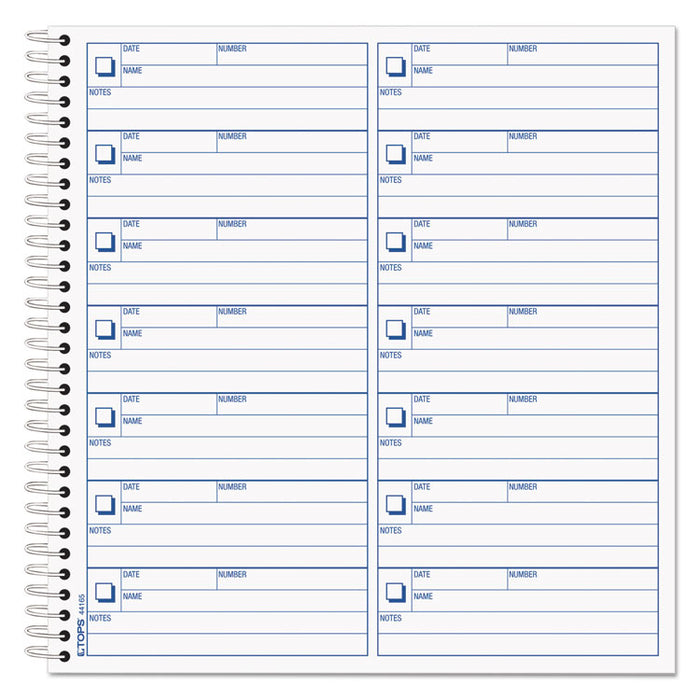 Voice Mail Message Book, One-Part (No Copies), 4 x 1.14, 14 Forms/Sheet, 1,400 Forms Total