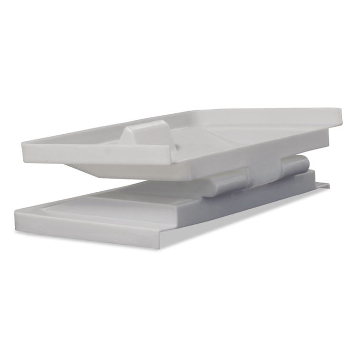 Poly Hinged Lids, 6 Bushel, Polyethylene/Steel, Gray