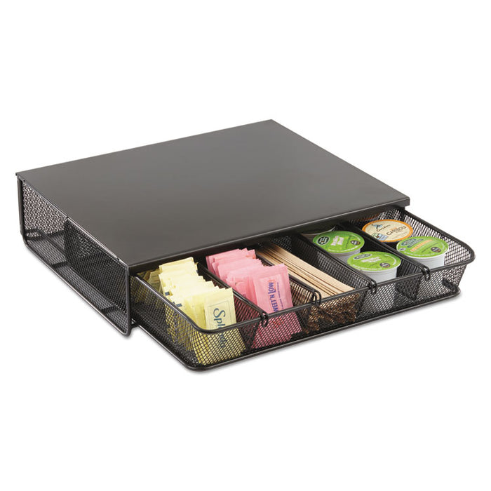 Onyx One Drawer Hospitality Organizer, 5 Compartments, 12.5 x 11.25 x 3.25, Black
