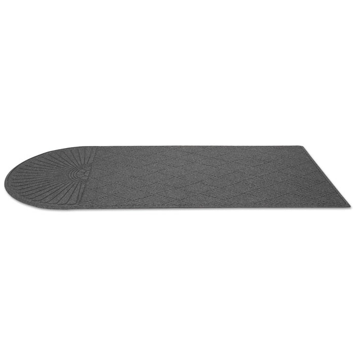 EcoGuard Diamond Floor Mats, Rectangular with Single Fan, Charcoal Gray Carpeted Surface, 96" x 48"