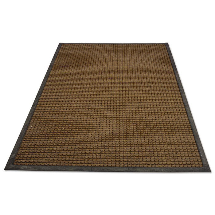 WaterGuard Indoor/Outdoor Scraper Mat, Rectangular, Brown Ridged Needle-Punch Surface, 36" x 60"
