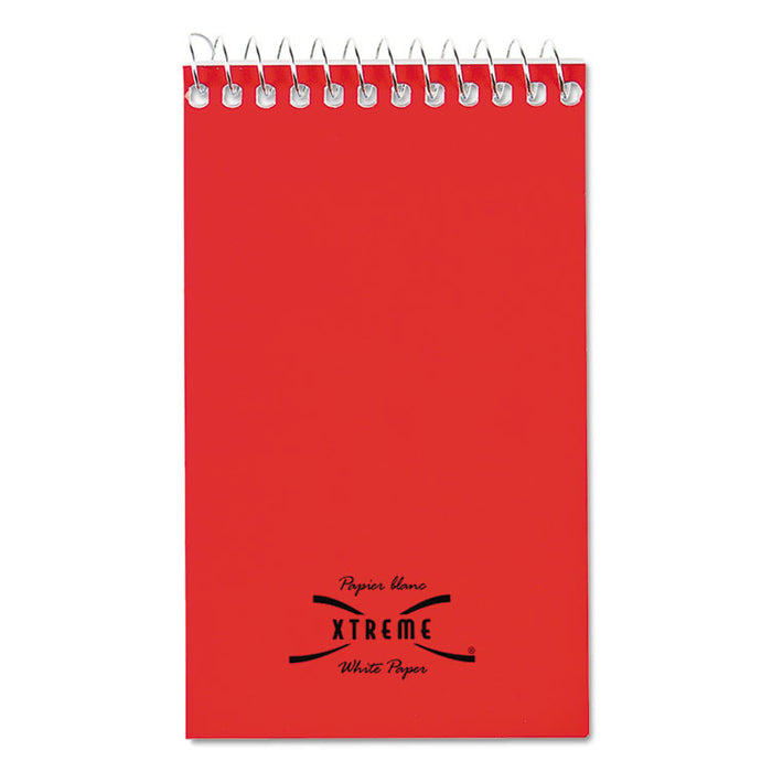 Paper Blanc Xtreme White Wirebound Memo Pads, Randomly Assorted Cover Colors, Narrow Rule, (60) White 3 x 5 Sheets