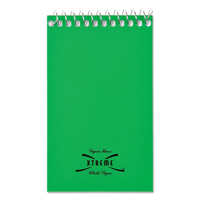 Paper Blanc Xtreme White Wirebound Memo Pads, Randomly Assorted Cover Colors, Narrow Rule, (60) White 3 x 5 Sheets