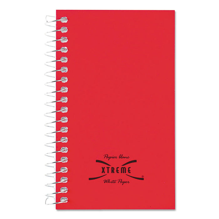 Paper Blanc Xtreme White Wirebound Memo Books, Narrow Rule, Randomly Assorted Cover Color, (60) 5 x 3 Sheets