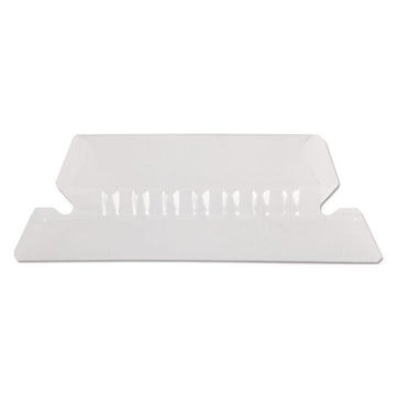 Transparent Colored Tabs For Hanging File Folders, 1/5-Cut, Clear, 2" Wide, 25/Pack