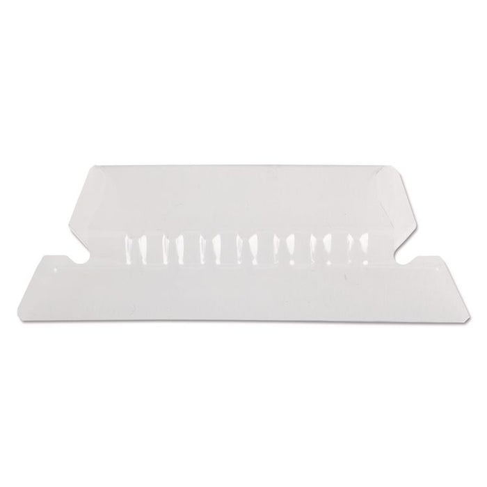 Transparent Colored Tabs For Hanging File Folders, 1/5-Cut, Clear, 2" Wide, 25/Pack