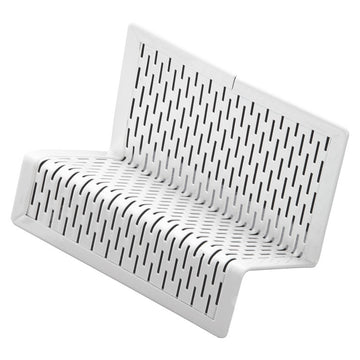 Urban Collection Punched Metal Business Card Holder, Holds 50 2 x 3.5 Cards, Perforated Steel, White