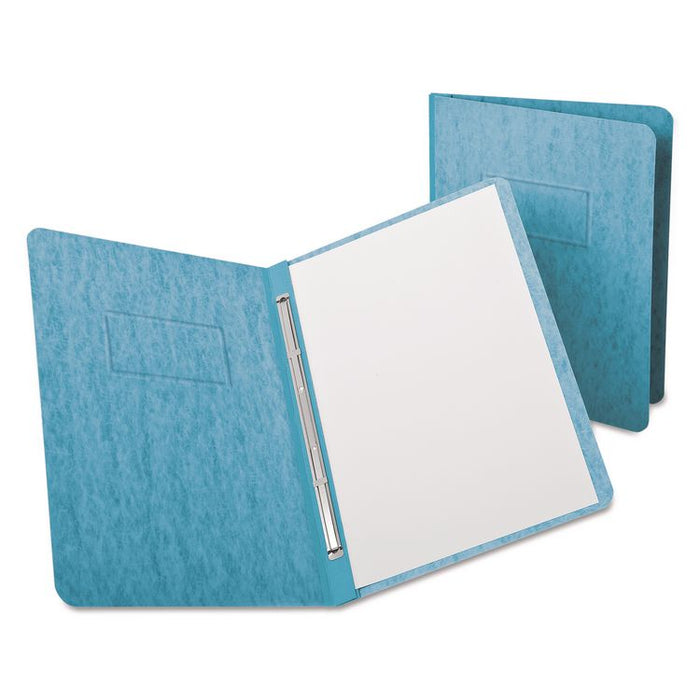 Heavyweight PressGuard and Pressboard Report Cover w/Reinforced Side Hinge, 2-Prong Fastener, 3" Cap, 8.5 x 11, Light Blue