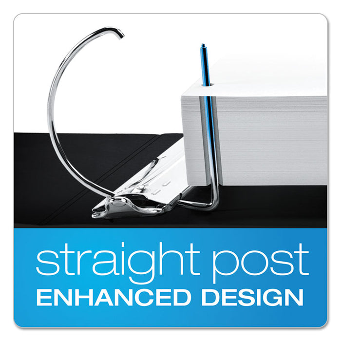 ExpressLoad ClearVue Locking D-Ring Binder, 3 Rings, 1.5" Capacity, 11 x 8.5, Black