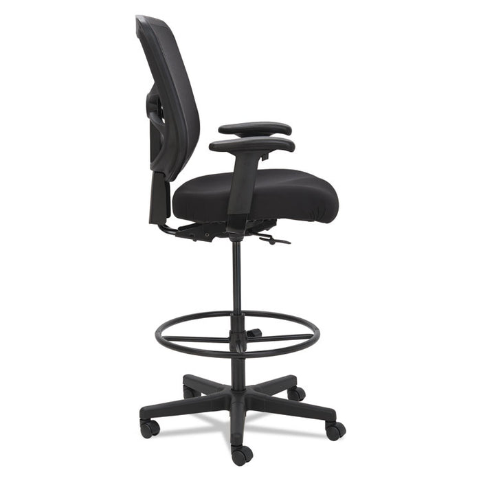 Alera Elusion Series Mesh Stool, Supports Up to 275 lb, 22.6" to 31.6" Seat Height, Black