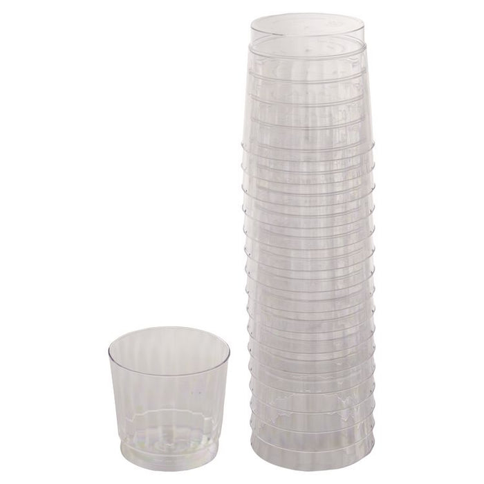 Classicware Tumblers, Rocks Glass, 9 oz, Plastic, Clear, 16/Bag, 15 Bag/Carton