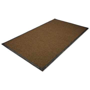 WaterGuard Indoor/Outdoor Scraper Mat, Rectangular, Brown Ridged Needle-Punch Surface, 36" x 60"