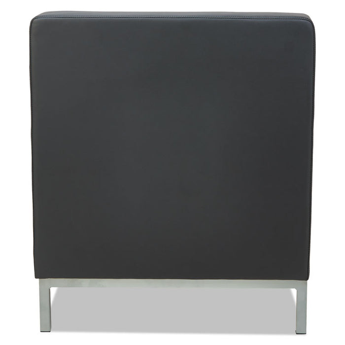 Alera QUB Series Armless L Sectional, Charging Station Center Seat, AC Outlet, (2) USB Ports, 26.38" x 26.38" x 30.5", Black