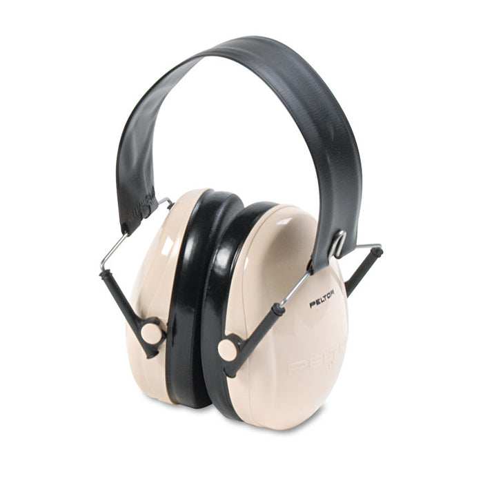 PELTOR OPTIME 95 Low-Profile Folding Earmuffs, 21 dB NRR, White/Black