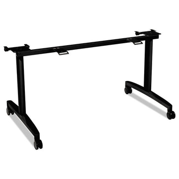 Huddle Flip-Top Base for 24" Deep Table Tops, 51.63w x 23.5d x 28.38h, Charcoal