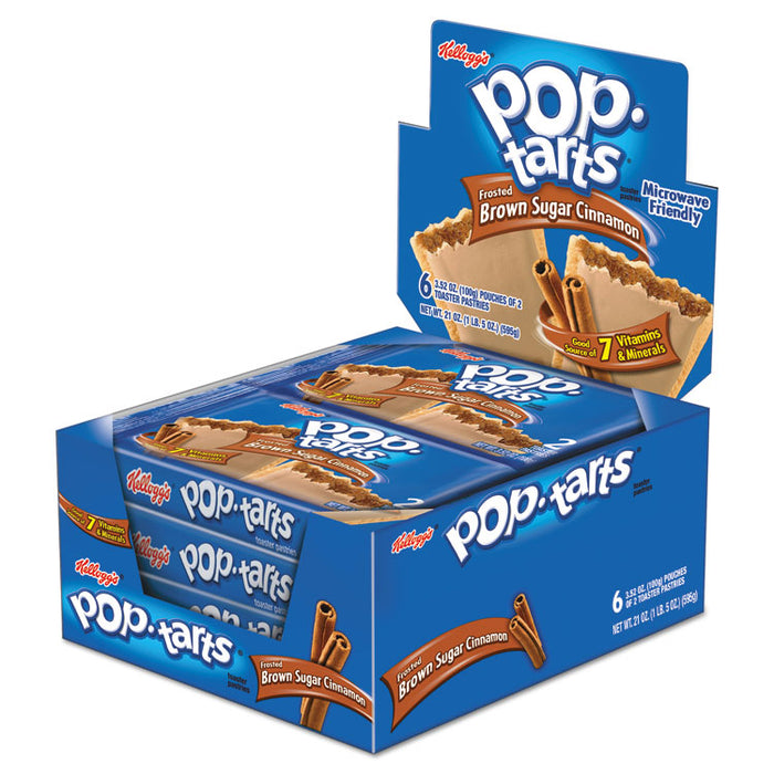 Pop Tarts, Frosted Brown Sugar Cinnamon, 3.52 oz, 2/Pack, 6 Packs/Box