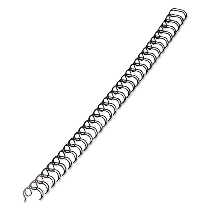 Wire Bindings for 11 x 8.5 Documents, 32 Rings, 0.38" (80-Sheet) Capacity, Black, 25/Pack