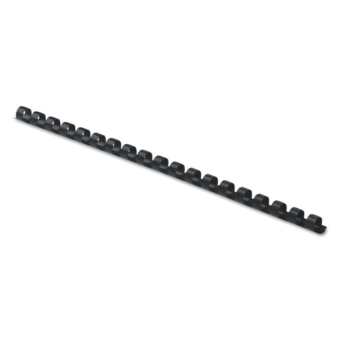 Plastic Comb Bindings for 11 x 8.5 Documents, 19 Rings, 0.31" (40-Sheet) Capacity, Black, 100/Pack
