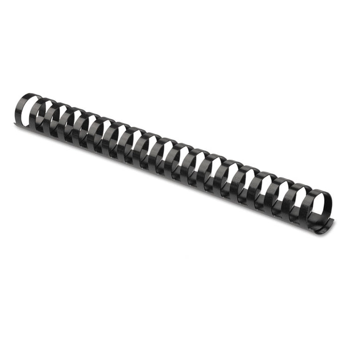Plastic Comb Bindings for 11 x 8.5 Documents, 19 Rings, 0.75" (150-Sheet) Capacity, Black, 100/Pack