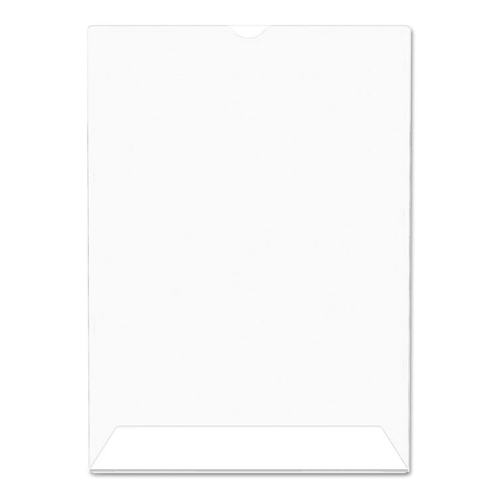 Superior Image Slanted Sign Holder, Portrait, 5 x 7 Insert, Clear