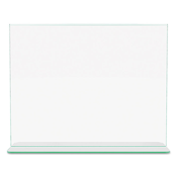 Superior Image Premium Green Edge Sign Holders, 11 x 8.5 Insert, Clear/Green