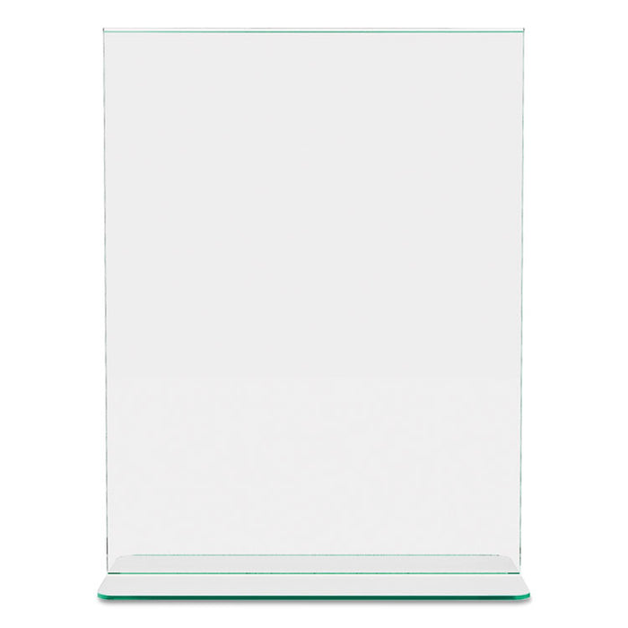 Superior Image Premium Green Edge Sign Holders, 8.5 x 11 Insert, Clear/Green