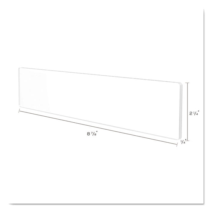 Superior Image Cubicle Nameplate Sign Holder, 8.5 x 2 Insert, Clear