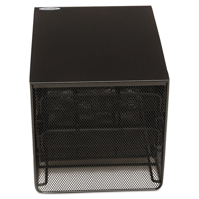 Onyx Three Drawer Hospitality Organizer, 7 Compartments, 11.5 x 8.25 x 8.25, Black