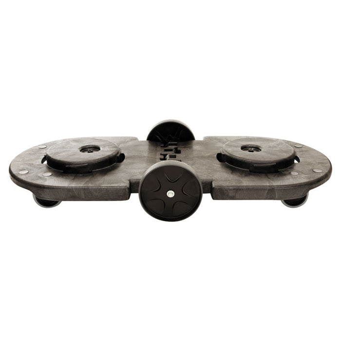 BRUTE Tandem Dolly, Two-Container, 300 lb Capacity, 20.25w x 45d x 8h, Black