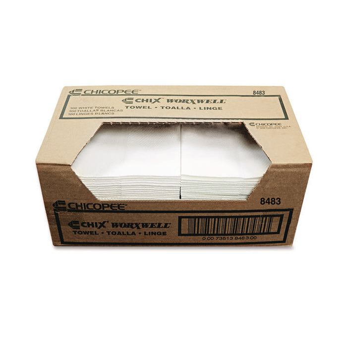 Durawipe Shop Towels, 13 x 15, Flat, White, 300/Carton