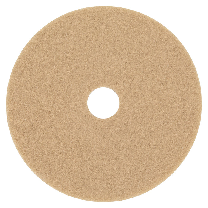 Ultra High-Speed Floor Burnishing Pads 3400, 17" Diameter, Tan, 5/Carton