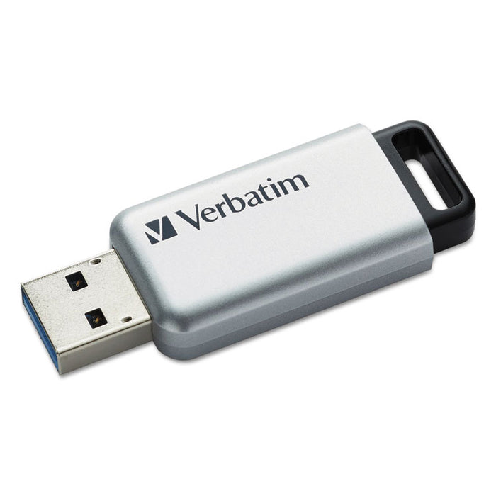 Store 'n' Go Secure Pro USB Flash Drive with AES 256 Encryption, 32 GB, Silver
