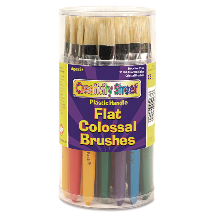 Colossal Brush, Natural Bristle, Flat Profile, 30/Set