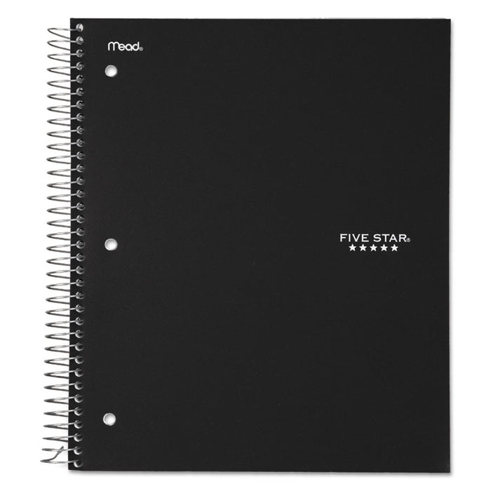 Wirebound Notebook, 3-Subject, Medium/College Rule, Black Cover, (150) 11 x 8.5 Sheets