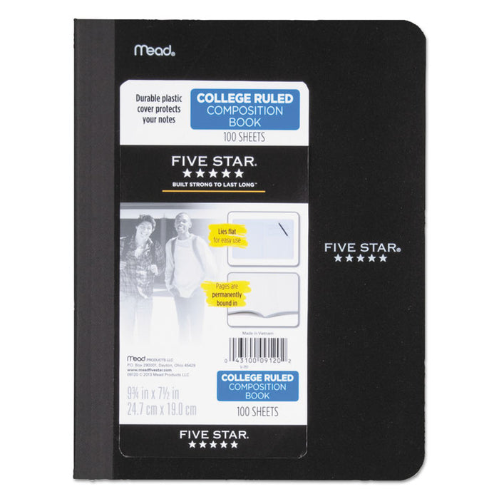 Composition Book, Medium/College Rule, Randomly Assorted Cover Color, (100) 9.75" x 7.5" Sheets