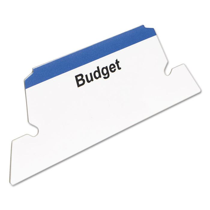 Laser Printable Hanging File Tabs, 1/5-Cut, White, 2.06" Wide, 90/Pack