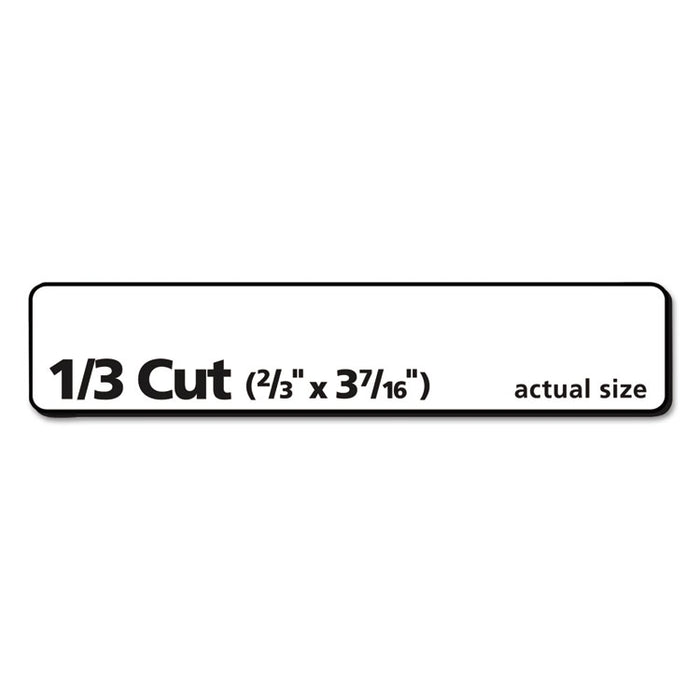 Permanent TrueBlock File Folder Labels with Sure-Feed Technology, 0.66 x 3.44, White, 30/Sheet, 50 Sheets/Box