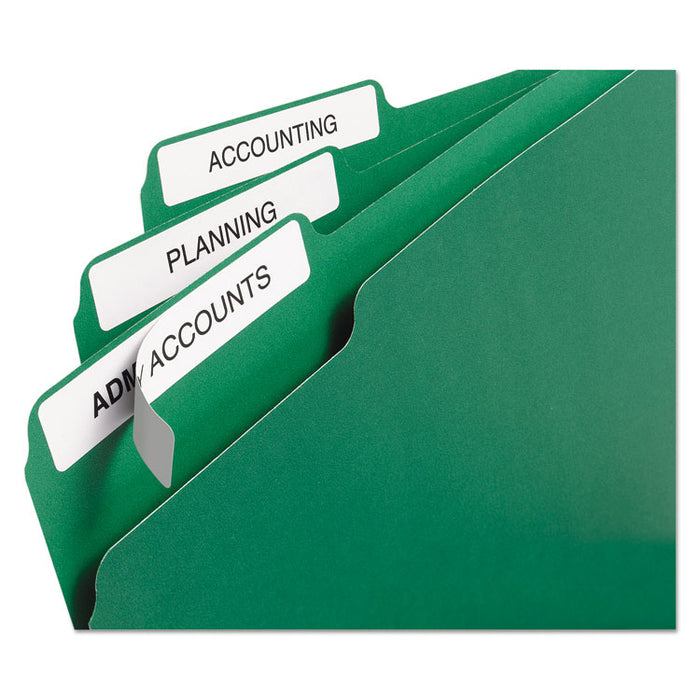 Permanent TrueBlock File Folder Labels with Sure-Feed Technology, 0.66 x 3.44, White, 30/Sheet, 50 Sheets/Box