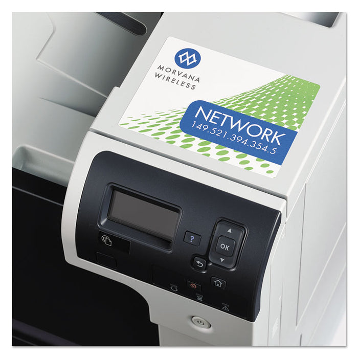Removable Print-to-the-Edge White Labels w/ Sure Feed, 3.5 x 4.75, 32/Pack
