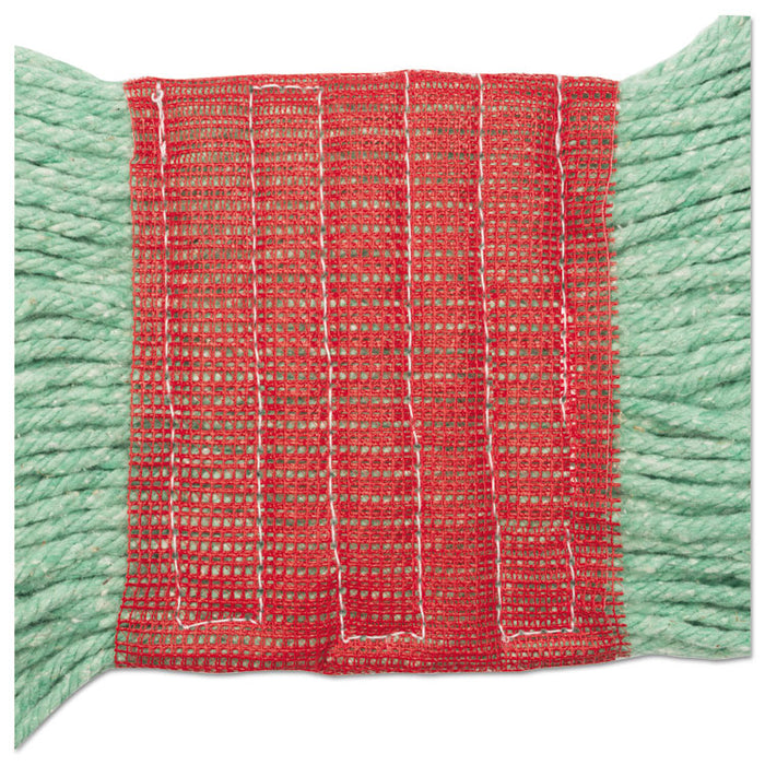Super Loop Wet Mop Head, Cotton/Synthetic Fiber, 5" Headband, Large Size, Green