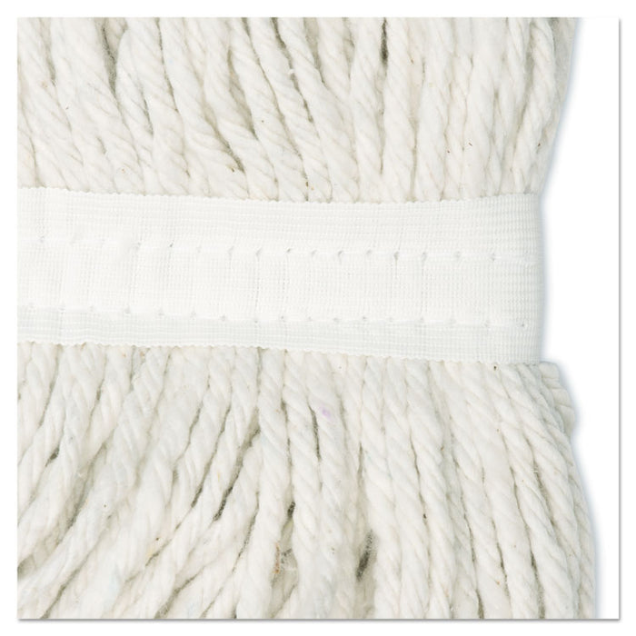 Cut-End Wet Mop Head, Rayon, #20, White, 12/Carton