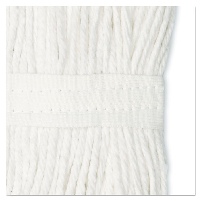 Cut-End Wet Mop Head, Cotton, #24, White