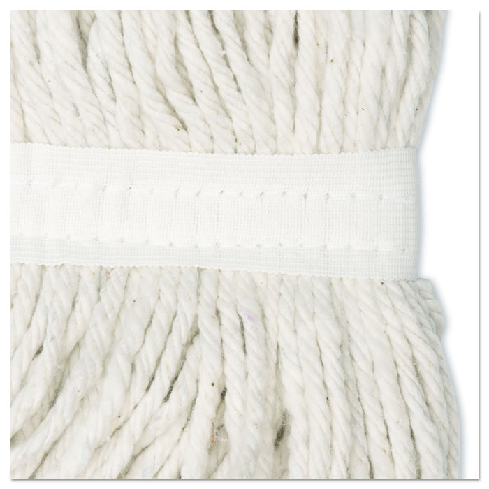 Cut-End Wet Mop Head, Rayon, #20, White
